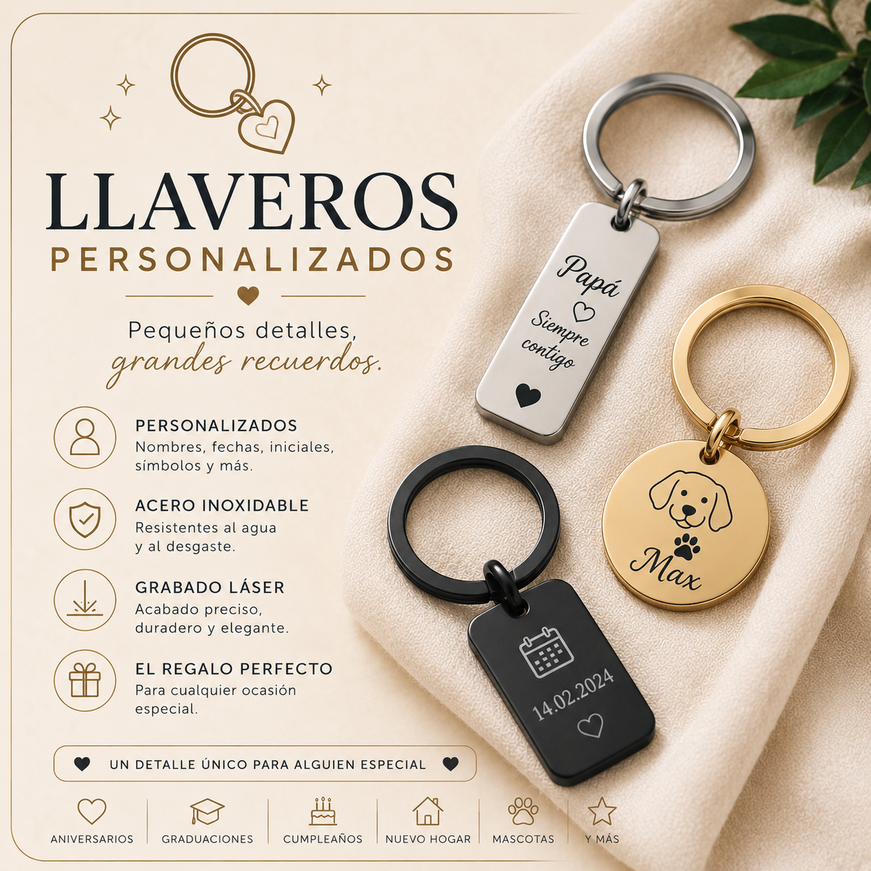 Llaveros personalizados